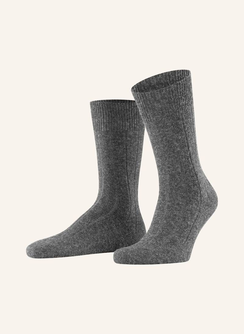 Falke Strümpfe Lhasa Rib Mit Merinowolle grau von Falke