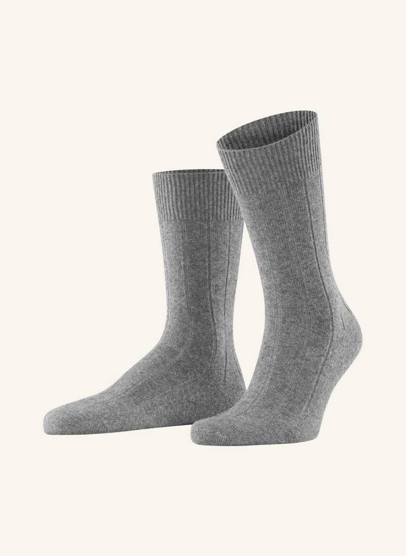 Falke Strümpfe Lhasa Rib Mit Merinowolle grau von Falke
