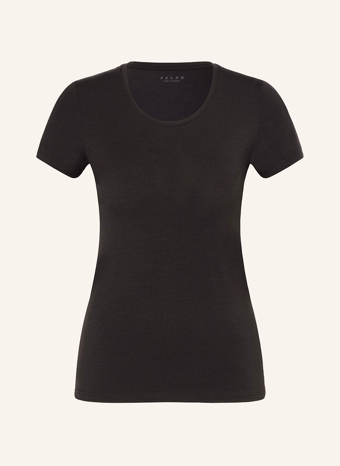 Falke T-Shirt Clima Wool schwarz von Falke