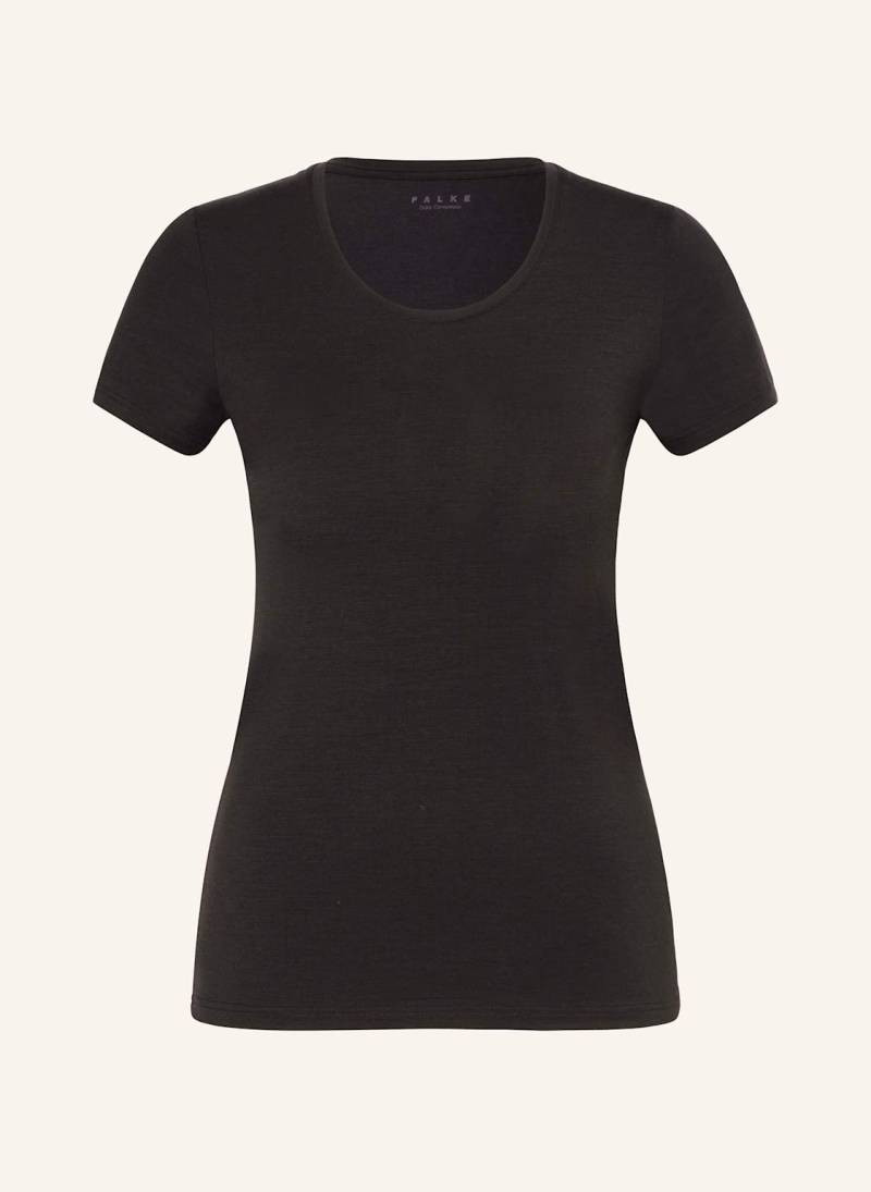 Falke T-Shirt Clima Wool schwarz von Falke