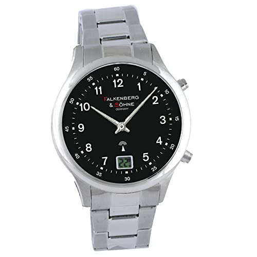 Falkenberg & Söhne Funkarmbanduhr Japanisches Quarzuhrwerk Funkuhr 41 mm Edelstahl 20 mm Funksignal DCF77 Herrenarmbanduhr Damenarmbanduhr Digitale & Analoge Anzeige Datumsanzeige Falkenberg & Söhne Funkarmbanduhr Japanisches Quarzuhrwerk Funkuhr 41 mm Edelstahl 20 mm Funksignal DCF77 Herrenarmbanduhr Damenarmbanduhr Digitale & Analoge Anzeige Datumsanzeige von Falkenberg & Söhne