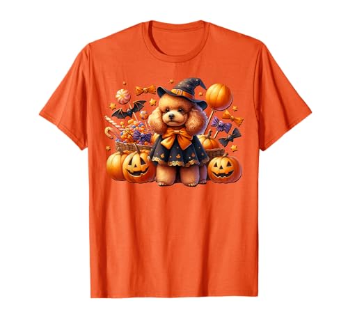 Orange Halloween Poodle Accessories for Women Girls and Fall T-Shirt Orange Halloween Poodle Accessories for Women Girls and Fall T-Shirt von Fall And Halloween Poodle Gifts For Poodle Lovers