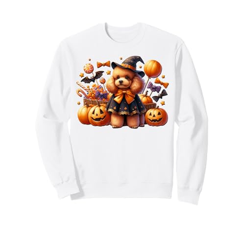 White Halloween Must Haves for Girls and Women Mini Poodle Sweatshirt White Halloween Must Haves for Girls and Women Mini Poodle Sweatshirt von Fall And Halloween Poodle Gifts For Poodle Lovers