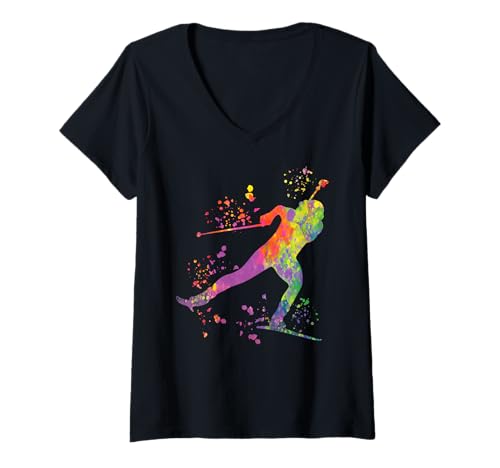 Damen Groovige Vorder- und Rückseite Herbst In My Pumpkin Spice Era T-Shirt mit V-Ausschnitt Damen Groovige Vorder- und Rückseite Herbst In My Pumpkin Spice Era T-Shirt mit V-Ausschnitt von Fall Autumn Halloween Pumpkin Spice Season