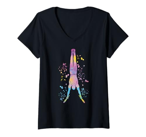 Damen Groovige Vorder- und Rückseite Herbst In My Pumpkin Spice Era T-Shirt mit V-Ausschnitt von Fall Autumn Halloween Pumpkin Spice Season