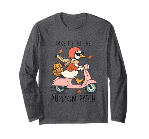 Bring mich zum Pumpkin Patch Duck Fun Langarmshirt von Fall Autumn Pumpkin Spice Duck Fun Adventures