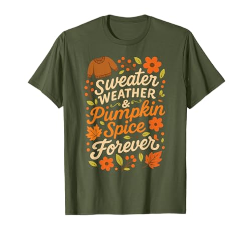 Pumpkin Spice Shirt Damen Latte Herbst Pullover Wetter T-Shirt Pumpkin Spice Shirt Damen Latte Herbst Pullover Wetter T-Shirt von Fall Autumn Pumpkin Spice Shirt Women Tee Shirt