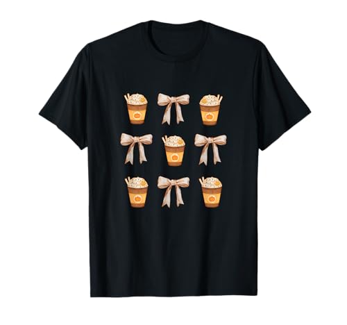 Pink Bows Cute Coquette für Mädchen im Alter von 2 Jahren, ästhetisch, Herbst, Latte T-Shirt Pink Bows Cute Coquette für Mädchen im Alter von 2 Jahren, ästhetisch, Herbst, Latte T-Shirt von Fall Coquette bows Cute pink bows pumpkin latte