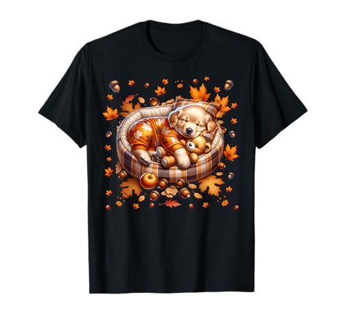 Autumn Graphic for Women Men Kids with Golden Retriever Fall T-Shirt von Fall Golden Retriever Gifts For Women Puppy Lover
