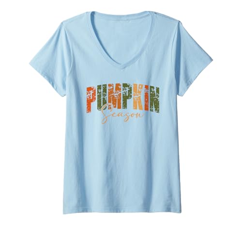 Damen Fall Graphic Season Womens T-Shirt mit V-Ausschnitt Damen Fall Graphic Season Womens T-Shirt mit V-Ausschnitt von Fall Graphic Season Wear