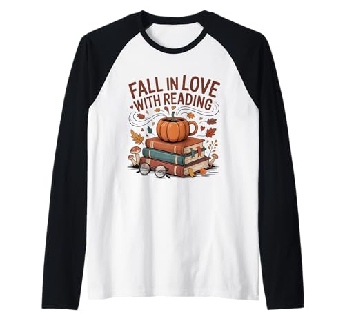 Herbst Lesen Liebe Kürbis Buch Brille Herbst Frauen Mädchen Raglan Herbst Lesen Liebe Kürbis Buch Brille Herbst Frauen Mädchen Raglan von Fall In Love with Reading