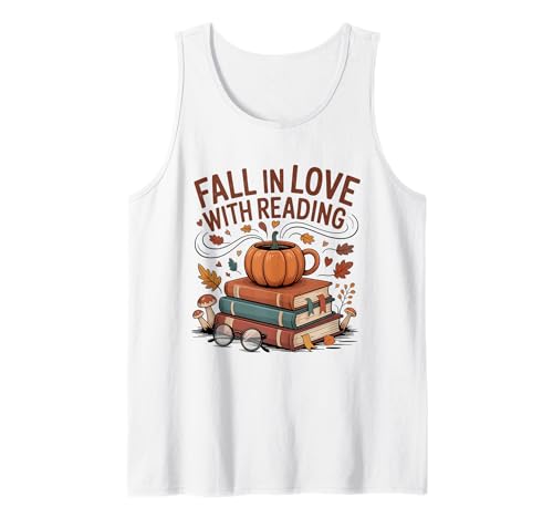 Herbst Lesen Liebe Kürbis Buch Brille Herbst Frauen Mädchen Tank Top Herbst Lesen Liebe Kürbis Buch Brille Herbst Frauen Mädchen Tank Top von Fall In Love with Reading
