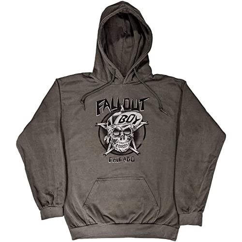 Fall Out Boy Kapuzenpullover Suicidal Band Logo offiziell Unisex Charcoal Grau M von Fall Out Boy