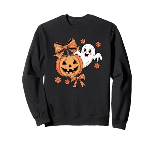Kinder Kokette Schleife Halloween Geist Sweatshirt Kinder Kokette Schleife Halloween Geist Sweatshirt von Fall Pumpkin Season