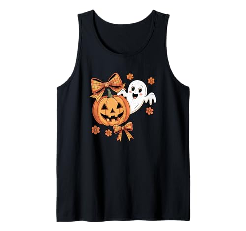 Kinder Kokette Schleife Halloween Geist Tank Top Kinder Kokette Schleife Halloween Geist Tank Top von Fall Pumpkin Season