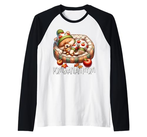 Cozy Fall Pomeranian Mom Graphic for Women Cute Autumn Sleep Raglan Cozy Fall Pomeranian Mom Graphic for Women Cute Autumn Sleep Raglan von Fall Puppy Pomeranian Gifts For Pomeranian Lovers