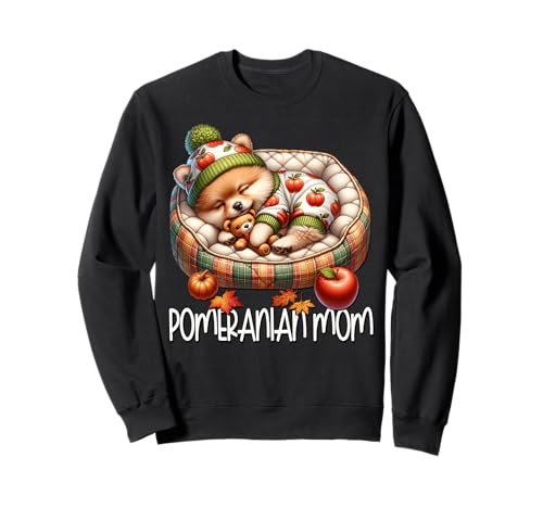Cozy Fall Pomeranian Mom Graphic for Women Cute Autumn Sleep Sweatshirt Cozy Fall Pomeranian Mom Graphic for Women Cute Autumn Sleep Sweatshirt von Fall Puppy Pomeranian Gifts For Pomeranian Lovers