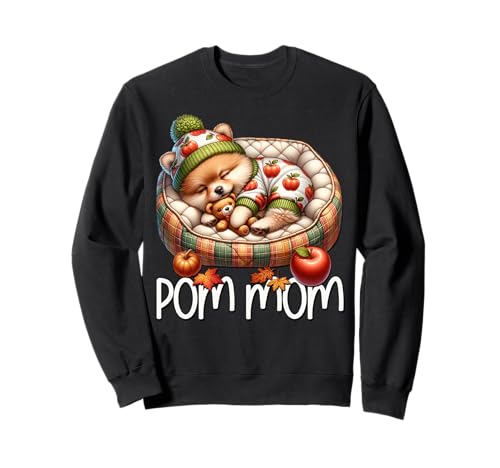 Pomeranian Dog Graphic for Women Who Loves Fall Cute Pom Mom Sweatshirt Pomeranian Dog Graphic for Women Who Loves Fall Cute Pom Mom Sweatshirt von Fall Puppy Pomeranian Gifts For Pomeranian Lovers