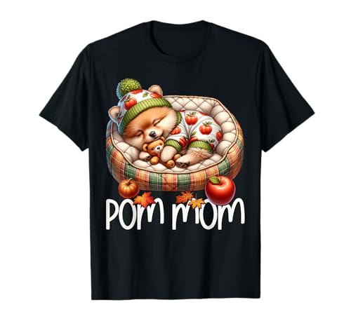 Pomeranian Dog Graphic for Women Who Loves Fall Cute Pom Mom T-Shirt Pomeranian Dog Graphic for Women Who Loves Fall Cute Pom Mom T-Shirt von Fall Puppy Pomeranian Gifts For Pomeranian Lovers