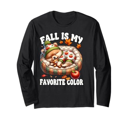 Pomeranian Fall Saying for Women Fall is My Favorite Color Langarmshirt Pomeranian Fall Saying for Women Fall is My Favorite Color Langarmshirt von Fall Puppy Pomeranian Gifts For Pomeranian Lovers