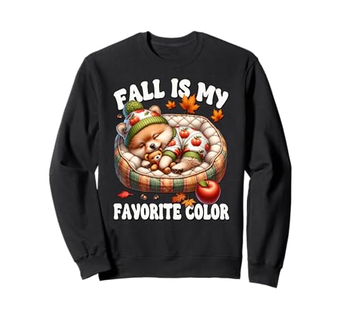 Pomeranian Fall Saying for Women Fall is My Favorite Color Sweatshirt Pomeranian Fall Saying for Women Fall is My Favorite Color Sweatshirt von Fall Puppy Pomeranian Gifts For Pomeranian Lovers