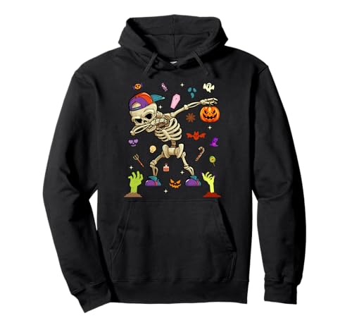 Men Women Kids Dabbing Skeleton Pumpkin Spooky Halloween Pullover Hoodie Men Women Kids Dabbing Skeleton Pumpkin Spooky Halloween Pullover Hoodie von Fall Season Autumn Halloween Costume Vampire Candy