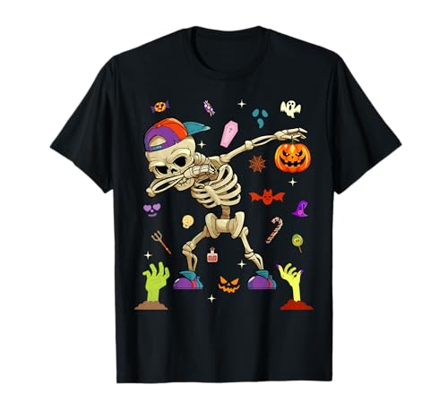 Men Women Kids Dabbing Skeleton Pumpkin Spooky Halloween T-Shirt Men Women Kids Dabbing Skeleton Pumpkin Spooky Halloween T-Shirt von Fall Season Autumn Halloween Costume Vampire Candy