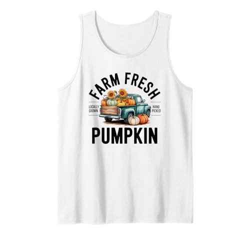 Farm Fresh Pumpkin Design Geschenk für Landwirte Männer Frauen Kinder Tank Top von Fall Season Thanksgiving Spooky Halloween Graphics