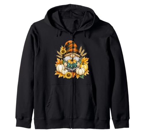 Niedlicher Herbst-Zwerg Herbst Kürbis Design Geschenk Männer Frauen Kinder Kapuzenjacke von Fall Season Thanksgiving Spooky Halloween Graphics