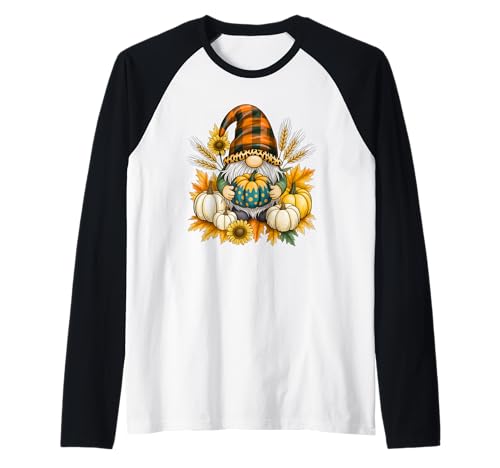 Niedlicher Herbst-Zwerg Herbst Kürbis Design Geschenk Männer Frauen Kinder Raglan von Fall Season Thanksgiving Spooky Halloween Graphics