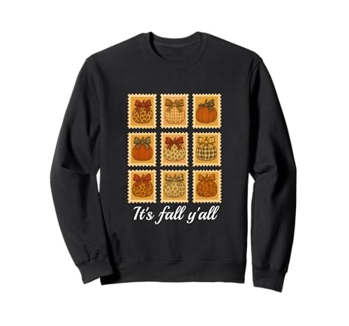 Herbst Herbst Stempel Kürbis Season It's Fall Y'all Männer Frauen Sweatshirt Herbst Herbst Stempel Kürbis Season It's Fall Y'all Männer Frauen Sweatshirt von Fall Stamp Pumpkin Season Yall Autumn Tees
