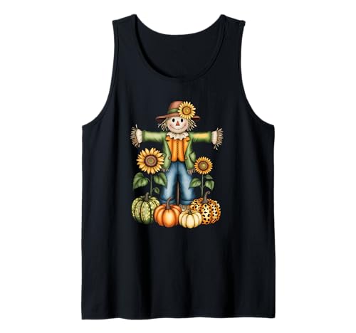 Lustige Vogelscheuche Herbstsaison Herbst Geschenk für Männer Frauen Kinder Tank Top von Fall Thanksgiving Spooky Halloween Graphic Design