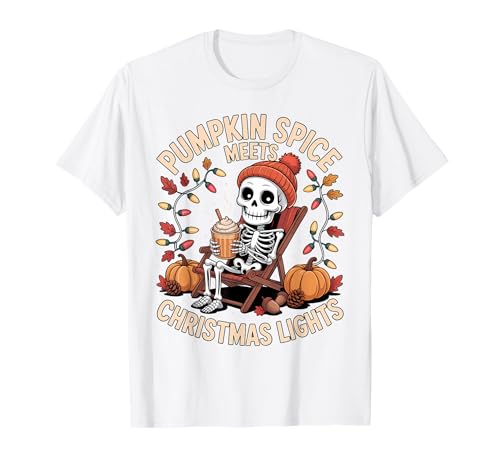 Summerween Herbst Damen Skelett bereit für die Ber Monate T-Shirt Summerween Herbst Damen Skelett bereit für die Ber Monate T-Shirt von Fall To Christmas Monthly Season Tees for Women