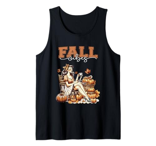 Fall Vibes Trendy Vintage Herbst Pin Up Mädchen mit Kürbis Tank Top Fall Vibes Trendy Vintage Herbst Pin Up Mädchen mit Kürbis Tank Top von Fall Vibes Pin Up Girl & Pumpkin Sapphire Star