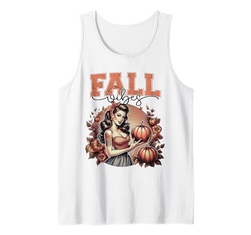 Fall Vibes Trendy Vintage Herbst Pin Up Mädchen mit Kürbis Tank Top Fall Vibes Trendy Vintage Herbst Pin Up Mädchen mit Kürbis Tank Top von Fall Vibes Pin Up Girl & Pumpkin Sapphire Star