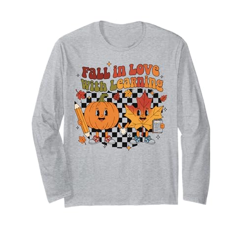 Verlieben Sie Sich in das Lernen von Retro Klassenzimmer Vibes Fun Kids Langarmshirt Verlieben Sie Sich in das Lernen von Retro Klassenzimmer Vibes Fun Kids Langarmshirt von Fall in Love with Learning Vibes Cute Crew