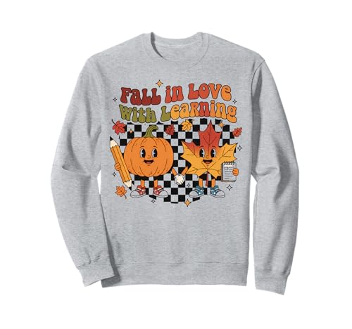 Verlieben Sie Sich in das Lernen von Retro Klassenzimmer Vibes Fun Kids Sweatshirt Verlieben Sie Sich in das Lernen von Retro Klassenzimmer Vibes Fun Kids Sweatshirt von Fall in Love with Learning Vibes Cute Crew