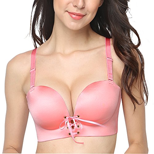 FallSweet Add Zwei Cups Bras Büstenhalter Für Frauen Push Up Gepolstert Ungefüttert (Rosa,80B) von FallSweet