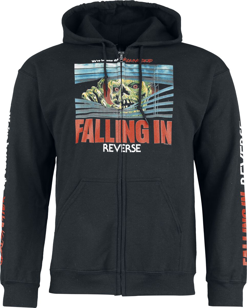 Falling In Reverse Kapuzenjacke - Walking Dead - S bis 4XL - für Männer - Größe L - schwarz  - Lizenziertes Merchandise! von Falling In Reverse