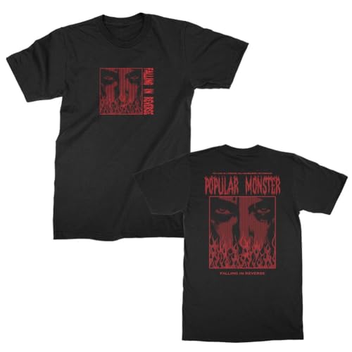 Falling in Reverse Popular Monster Flame Männer T-Shirt schwarz L 100% Baumwolle Band-Merch, Bands von Falling in Reverse