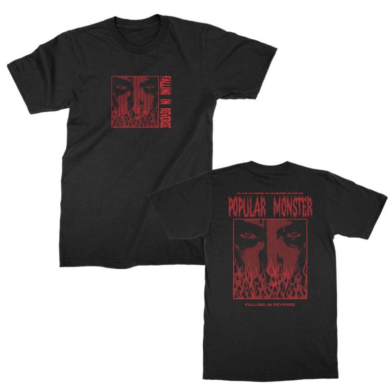 Falling In Reverse Popular Monster Flame T-Shirt schwarz in XXL von Falling In Reverse
