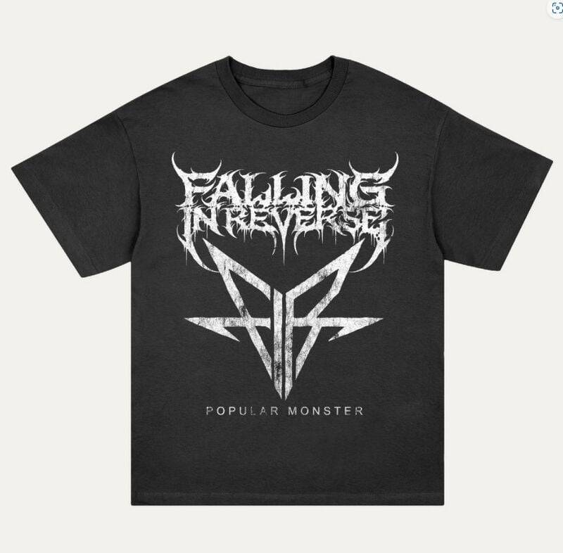 Falling In Reverse Popular Monster Logo T-Shirt schwarz in XXL von Falling In Reverse