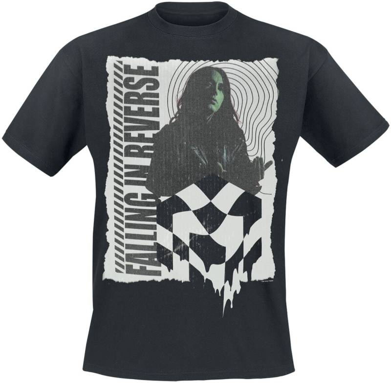 Falling In Reverse T-Shirt - 21 Checkered - M bis XL - für Männer - Größe L - schwarz  - Lizenziertes Merchandise! von Falling In Reverse