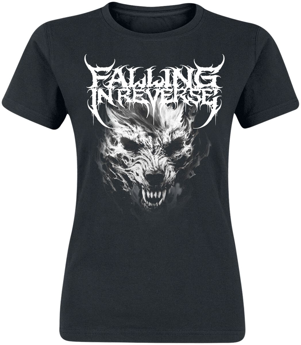 Falling In Reverse T-Shirt - Wolf - S bis XXL - für Damen - Größe M - schwarz  - Lizenziertes Merchandise! von Falling In Reverse