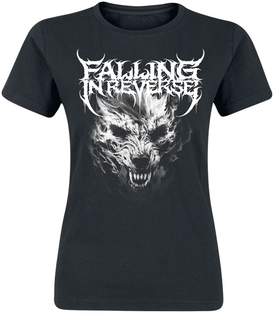 Falling In Reverse T-Shirt - Wolf - S bis XXL - für Damen - Größe S - schwarz  - Lizenziertes Merchandise! von Falling In Reverse