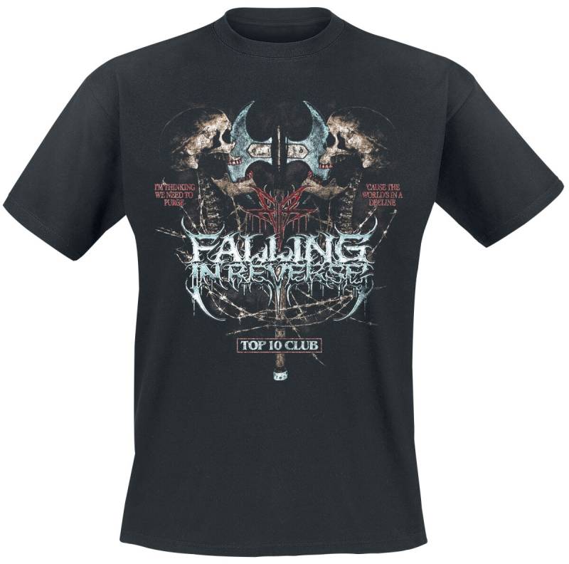Falling In Reverse Top 10 T-Shirt schwarz in M von Falling In Reverse