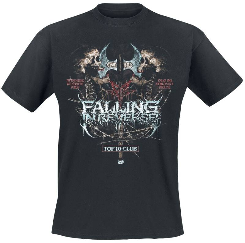 Falling In Reverse Top 10 T-Shirt schwarz in XL von Falling In Reverse