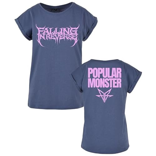 Falling in Reverse Popular Monster Text Frauen T-Shirt blau XL 100% Baumwolle Band-Merch, Bands von Falling in Reverse