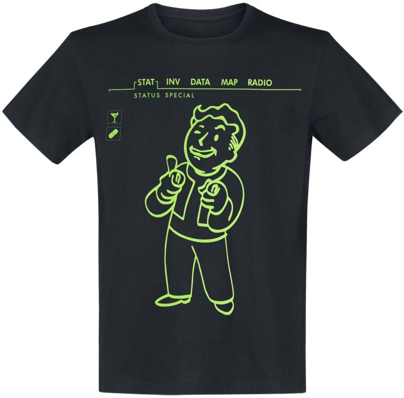 Fallout - Gaming T-Shirt - Charisma +10 - S bis L - für Männer - Größe L - schwarz von Fallout