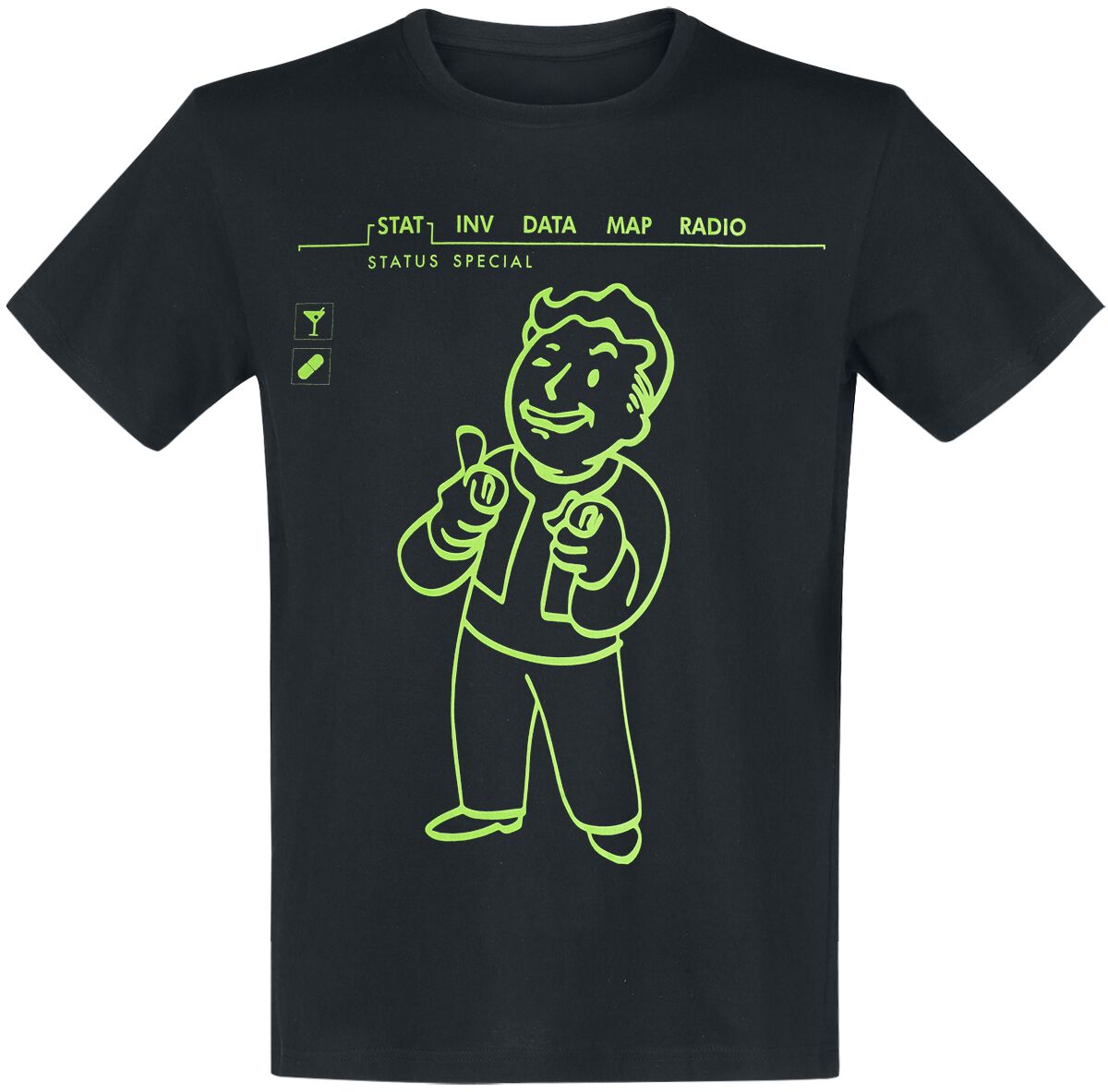 Fallout - Gaming T-Shirt - Charisma +10 - S bis XXL - für Männer - Größe XL - schwarz von Fallout